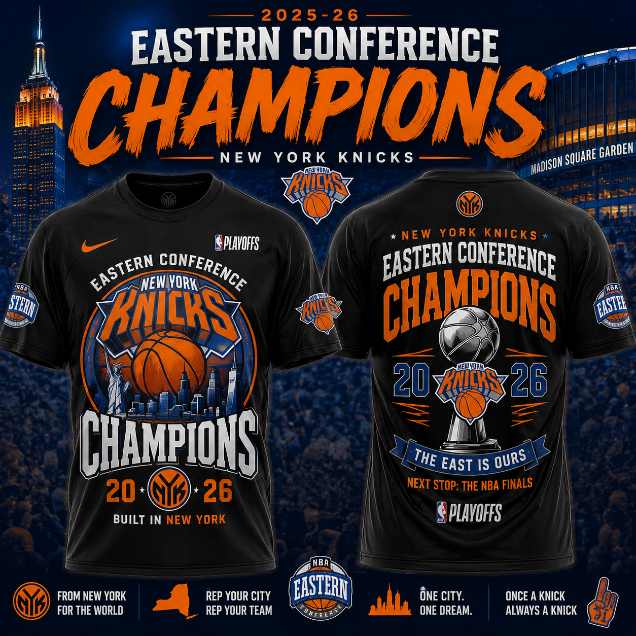 New York Knicks Eastern Conference Champions Tshirt