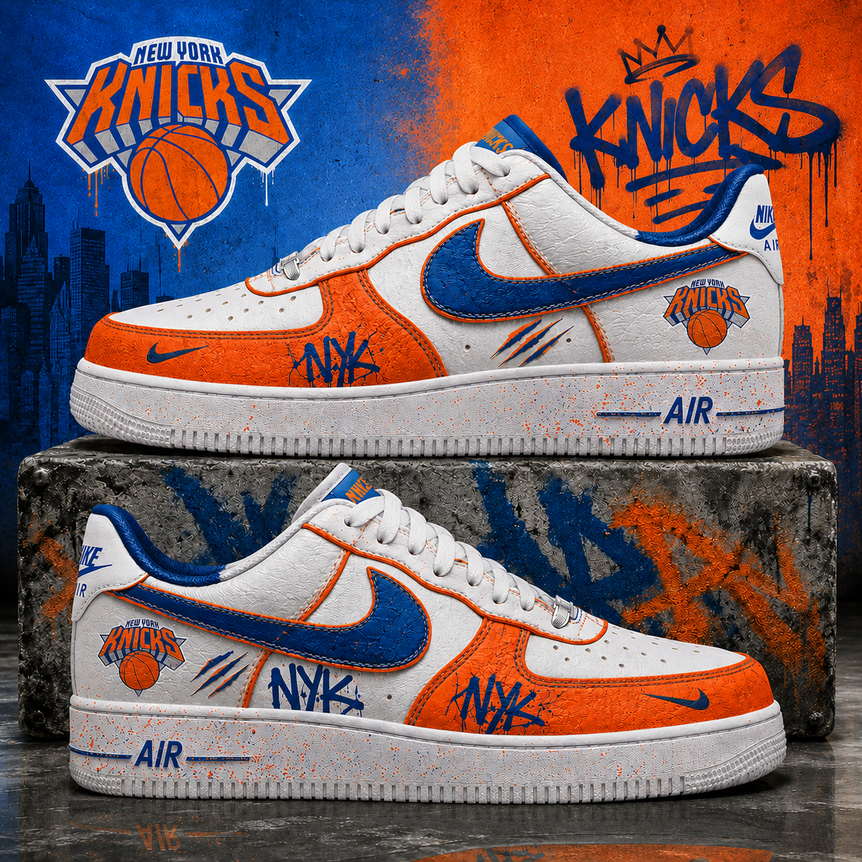 New York Knicks Shoes Aj1 Low Play offs 2026 Limited Edition + Selling Out Fast v6