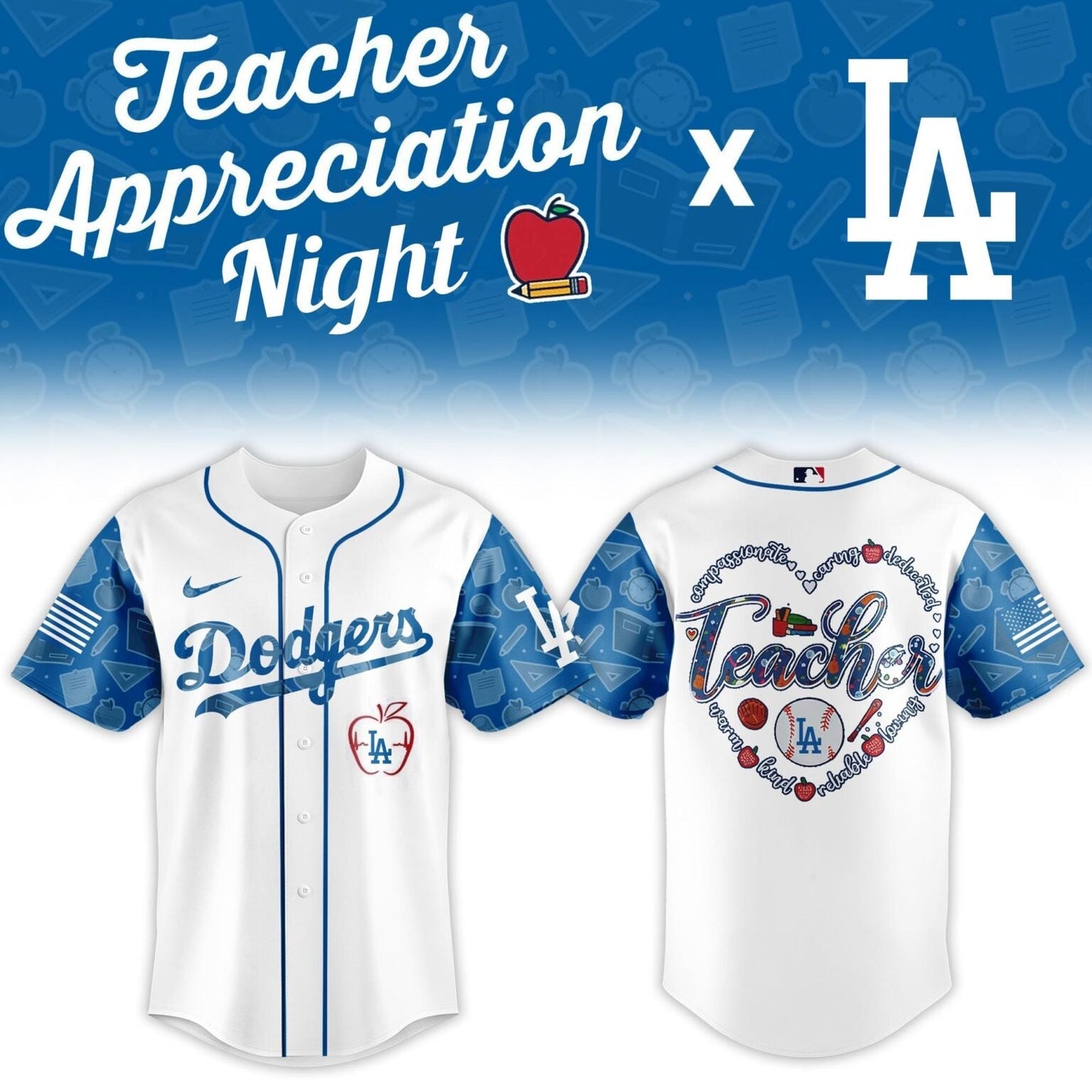 LA.Dodgers Teacher Appreciation Night Limited Baseball Jersey