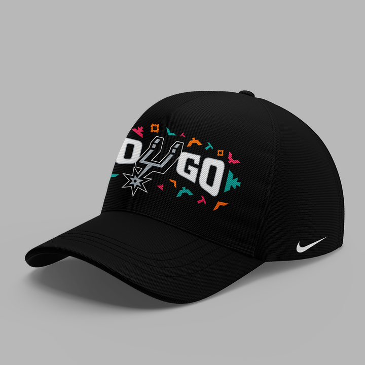 02.San Antonio Spurs " Go Spurs Go " 2026 Playoffs T-Shirt - Black
