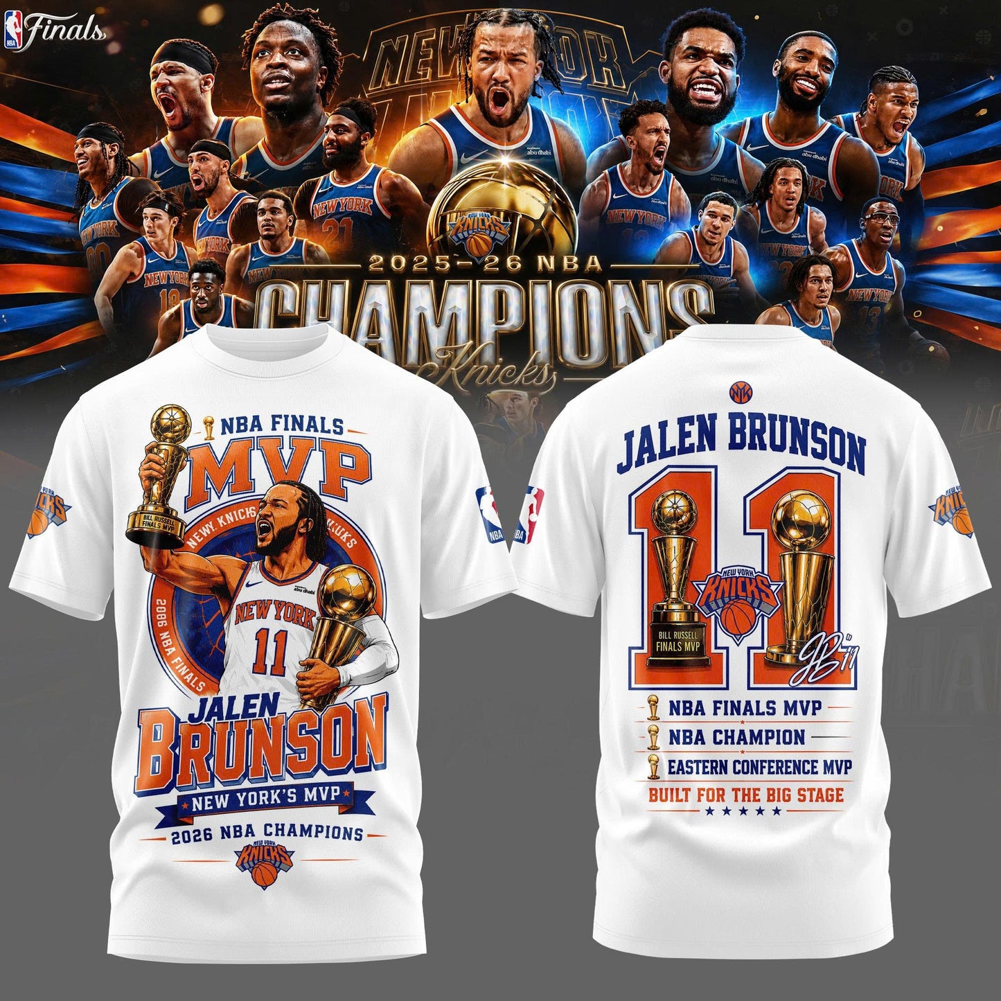 _ Jalen Brunson New York Knicks 2026 Finals MVP T-Shirt