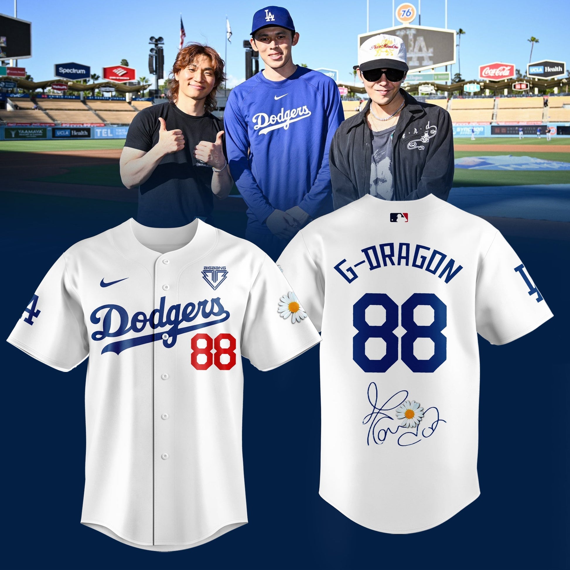 G-Dragon Los Angeles Dodgers Peaceminusone Baseball Jersey