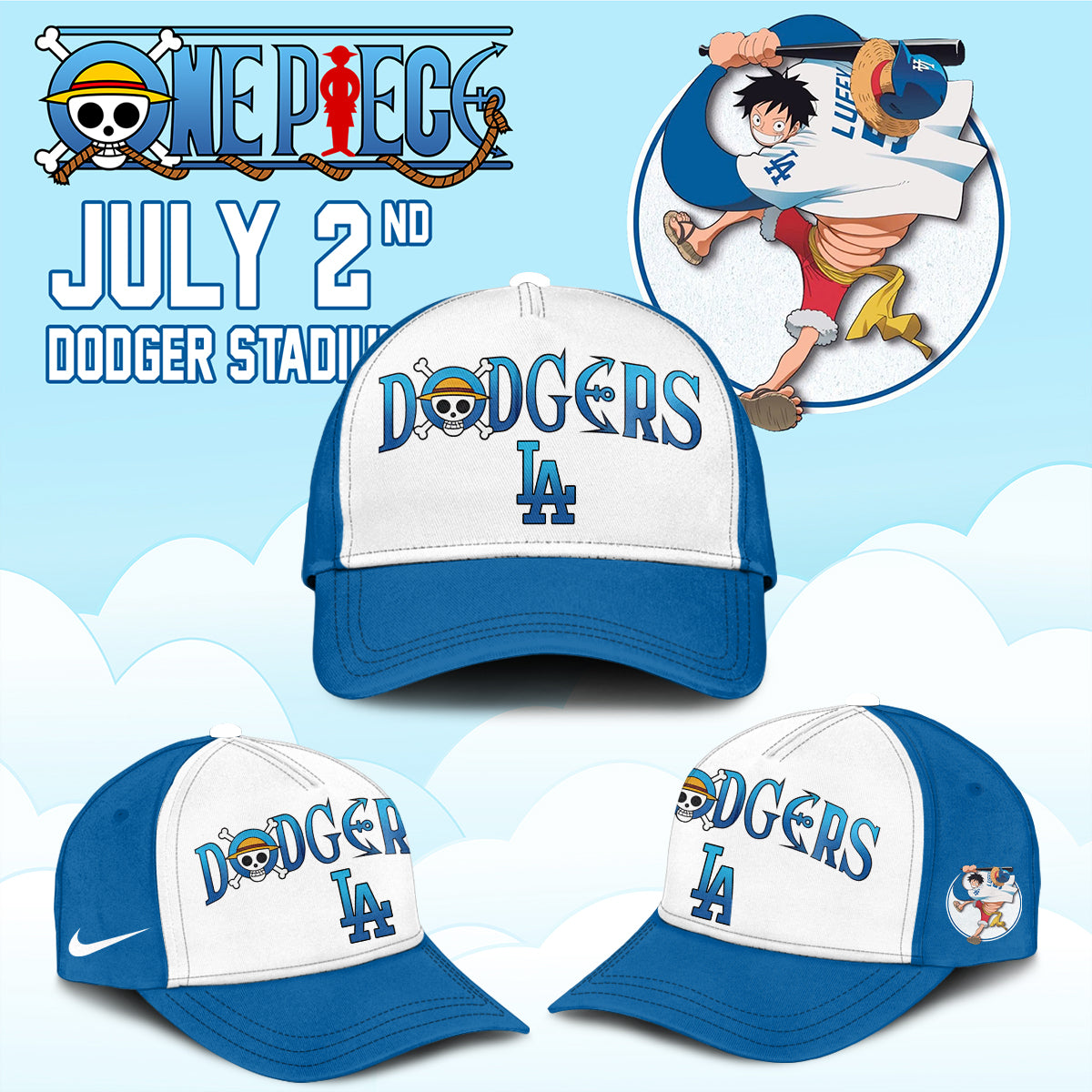 ,.ONE PIECE Night with the Los Angeles Dogger 2026 Jersey 5