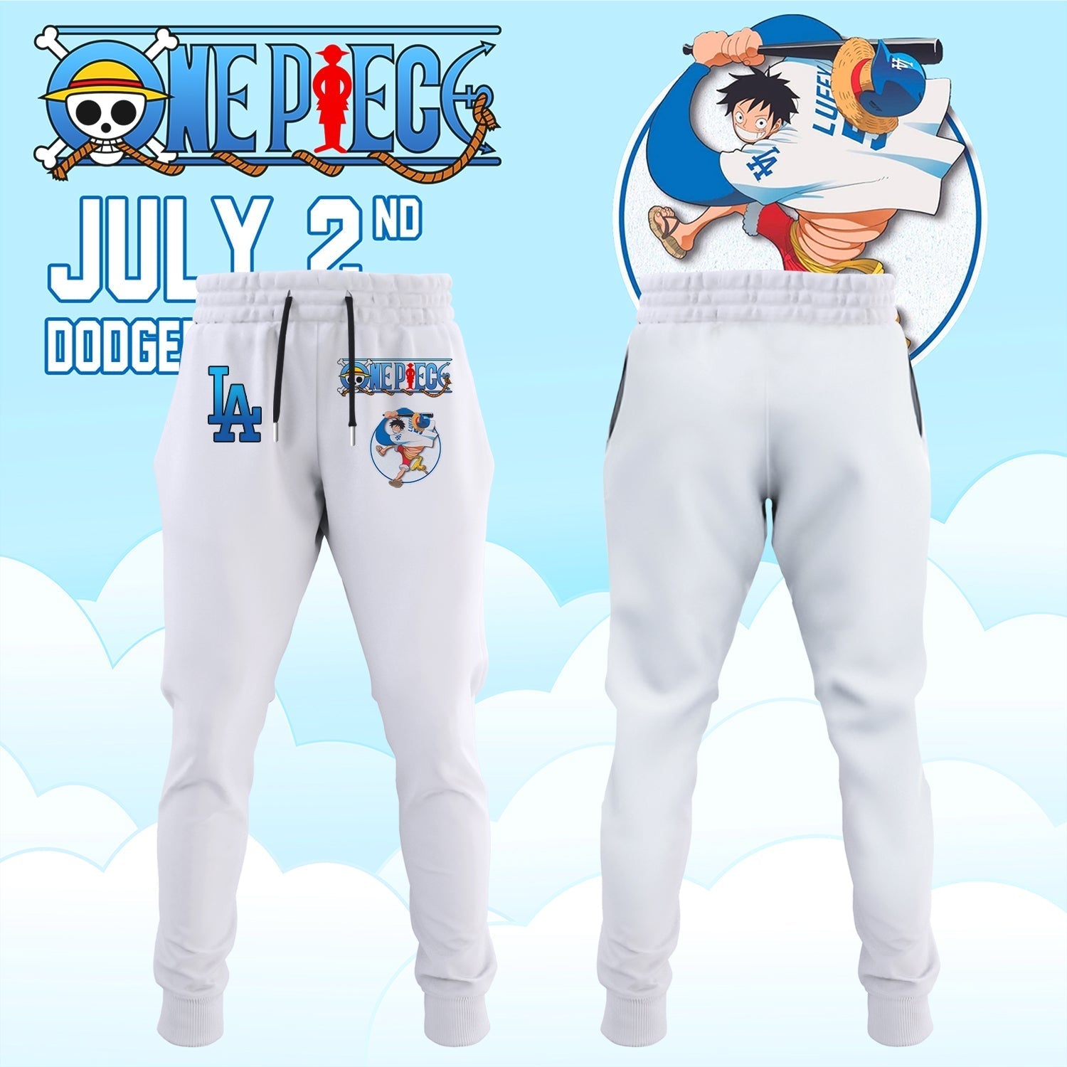 ,.ONE PIECE Night with the Los Angeles Dogger 2026 Jersey 4