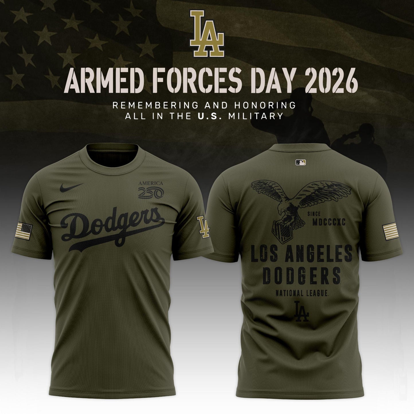 Los Angeles Dodgers 2026 Armed Forces Day Limited Edition T-shirt