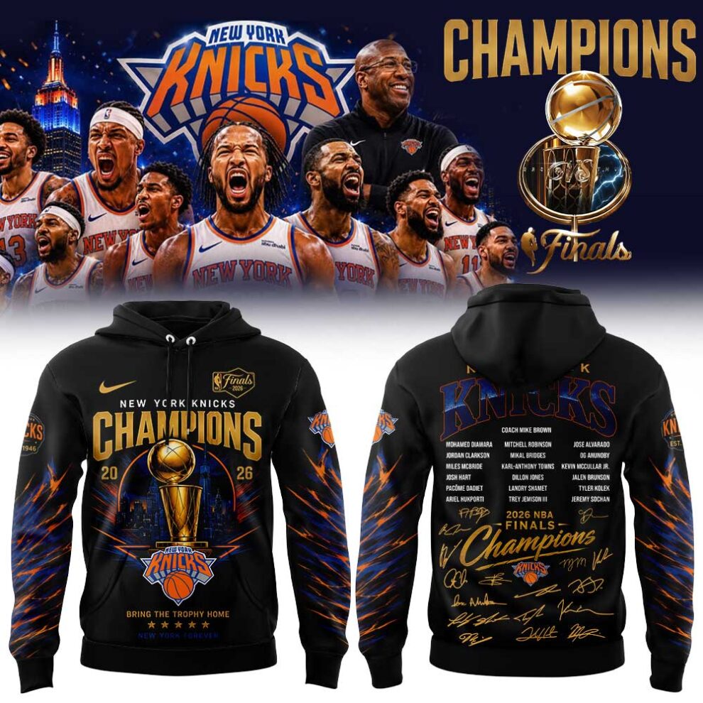 New York Knicks Basketball NBA Rings Champions Hoodie
