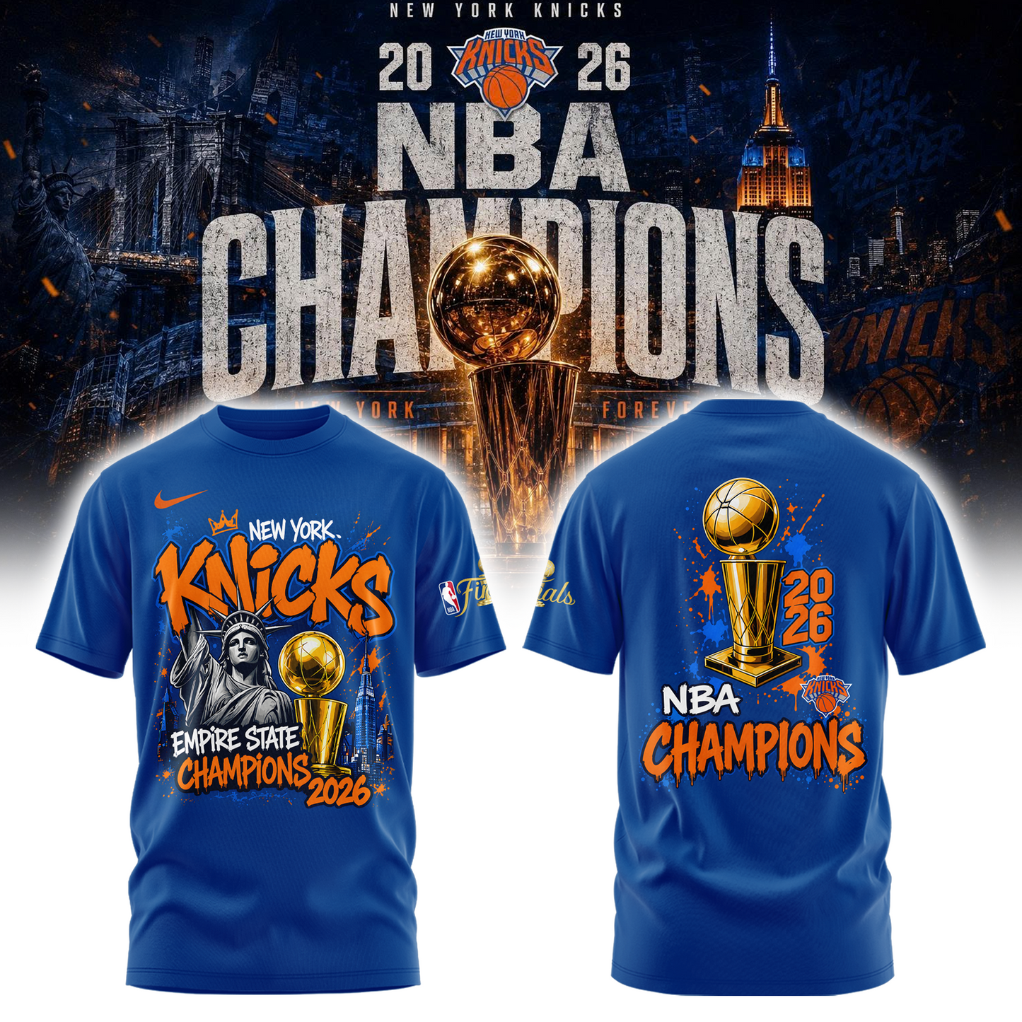 New York Knicks Basketball NBA Rings Champions Tshirt