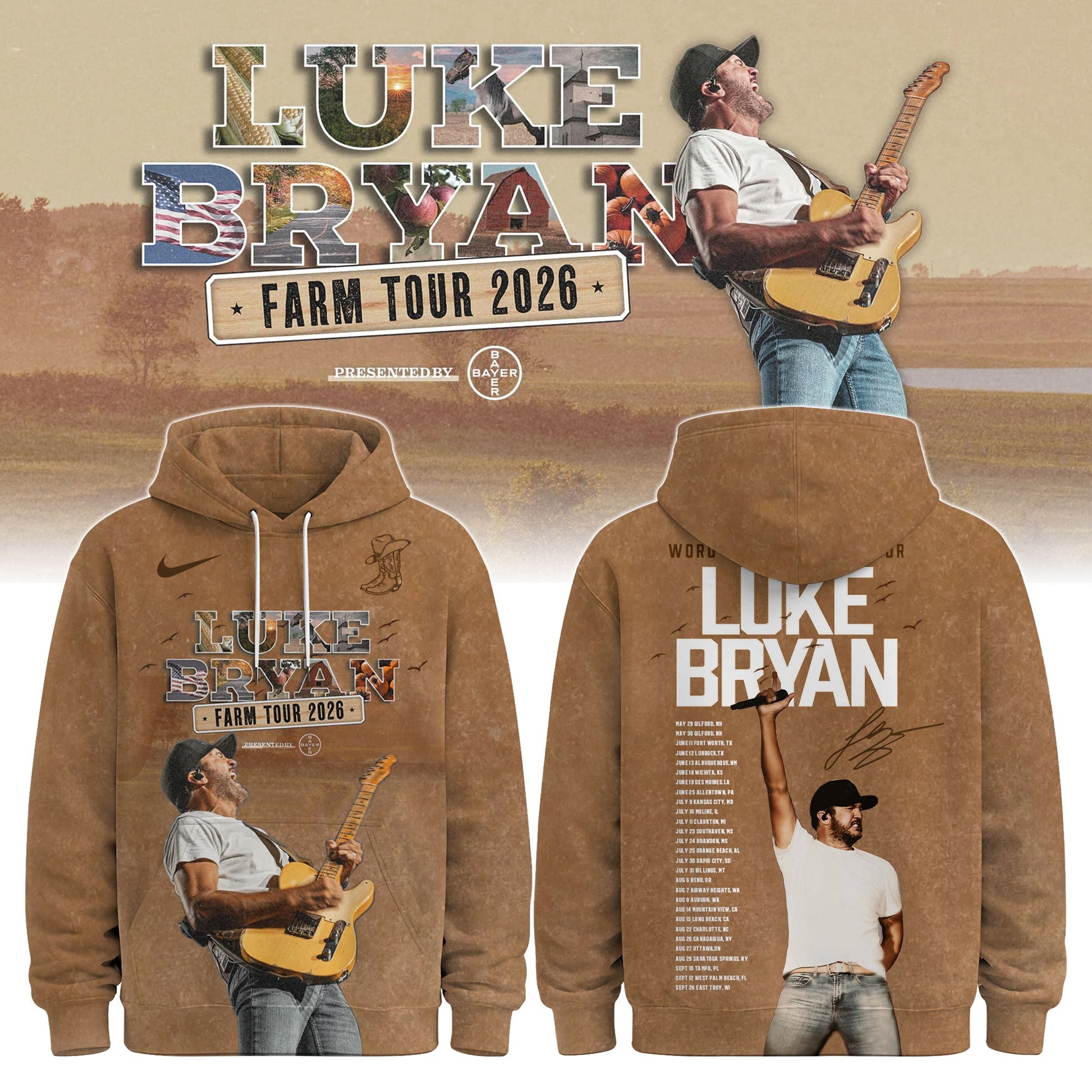 The Word On The Street Tour Luke Bryan Limited Edition Hoodie