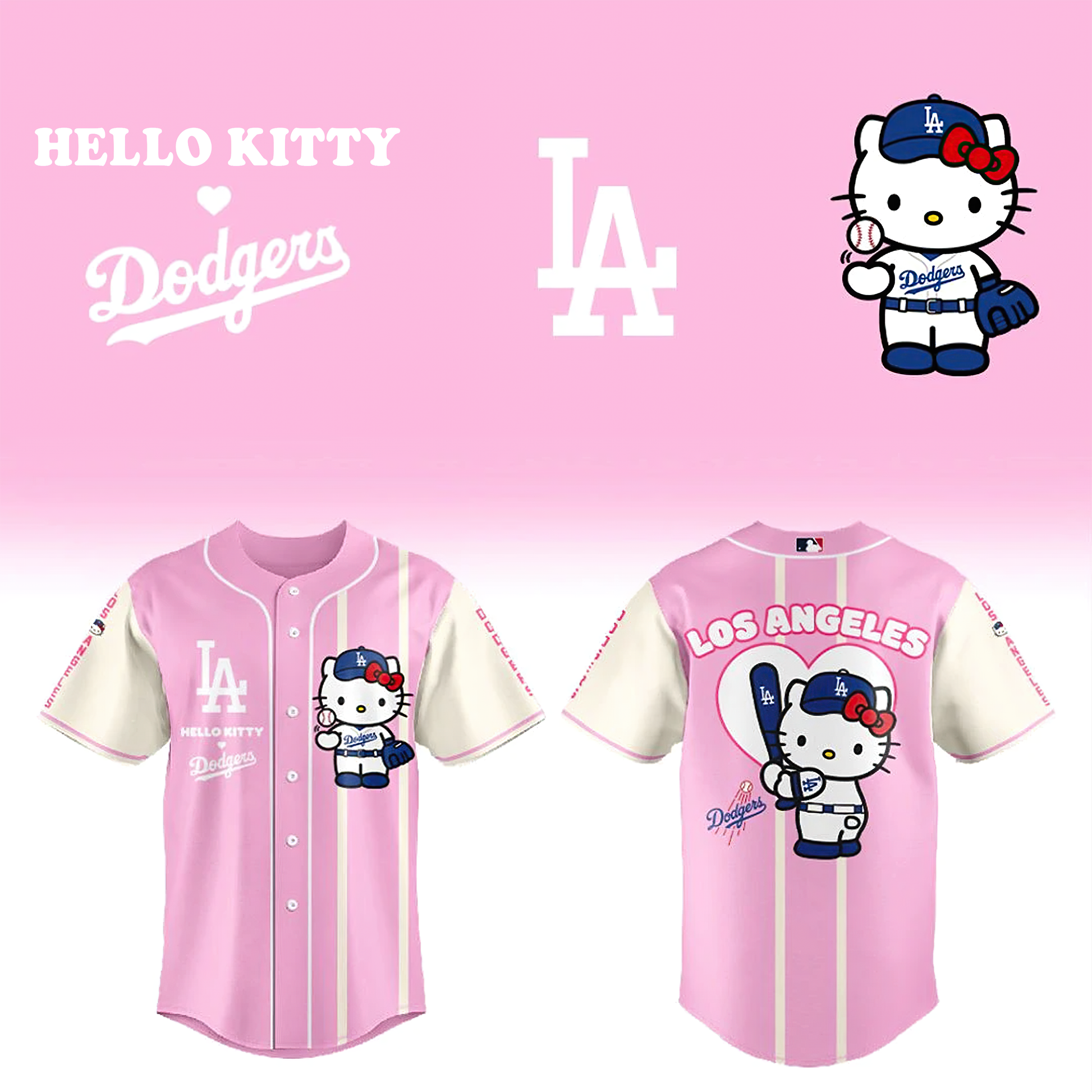 Los Angeles Dodgers x Hello Kitty 2026 Limited Edition Pink Jersey