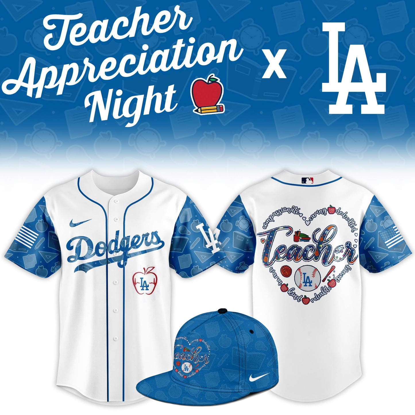 LA.Dodgers Teacher Appreciation Night Limited Baseball Jersey