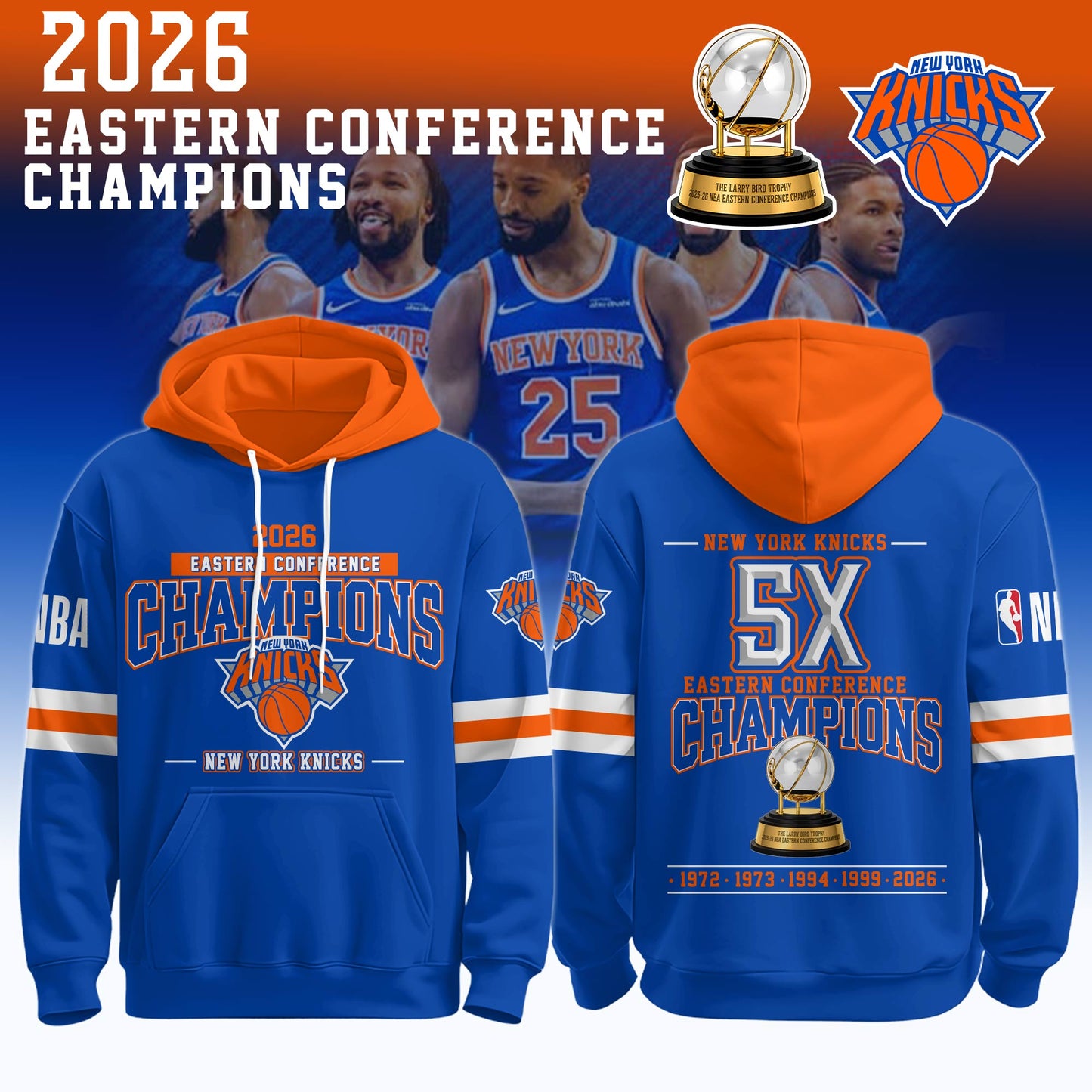 NEW YORK KNICKS 2026 Eastern Conference Champions Hoodie
