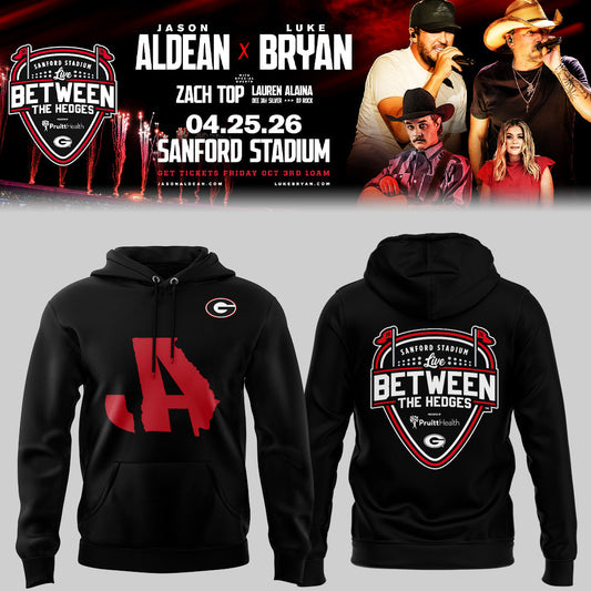 Limited Edition JA “Live Between The Hedges” At Sanford Stadium Hoodie-ND04222633
