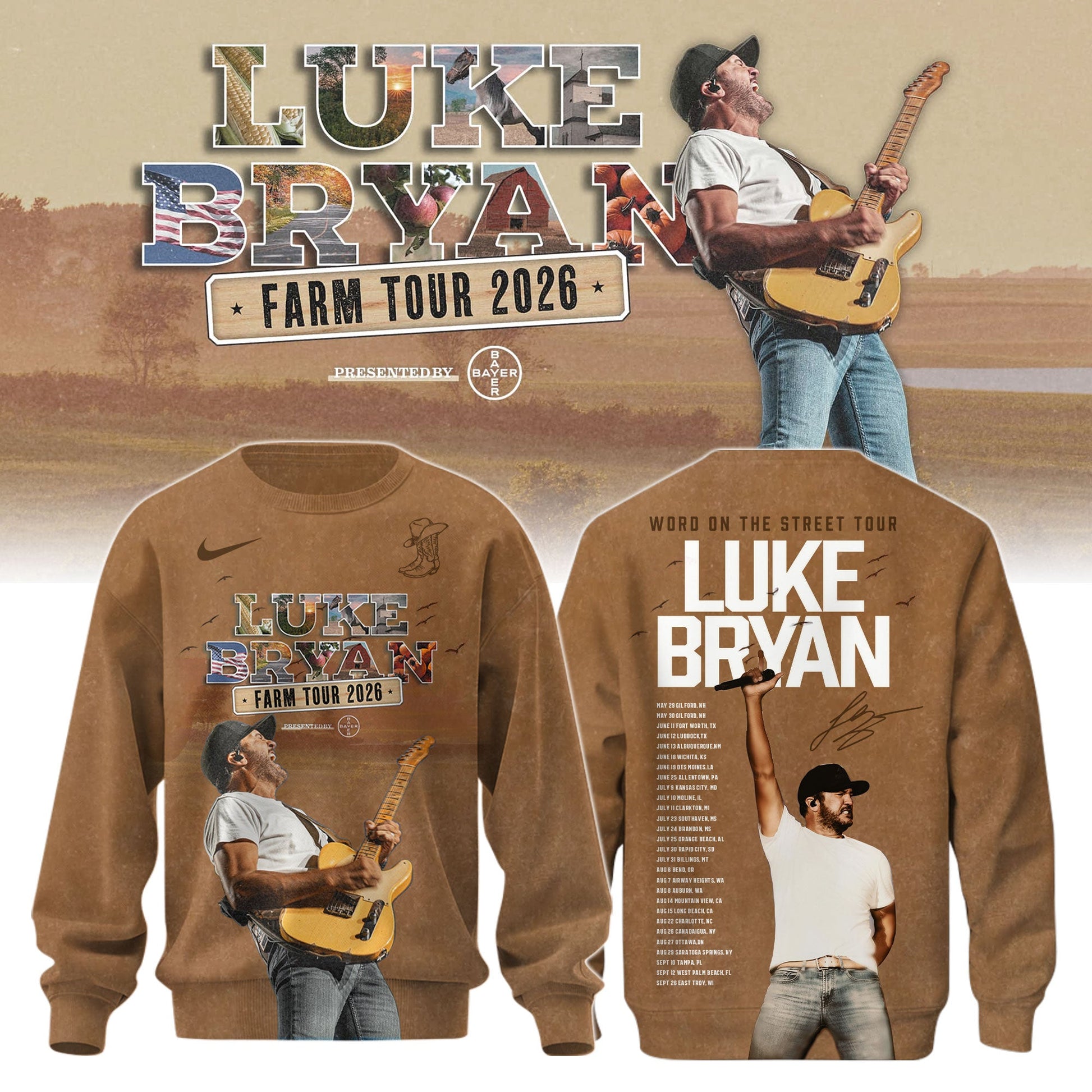 The Word On The Street Tour Luke Bryan Limited Edition Sweatshirt