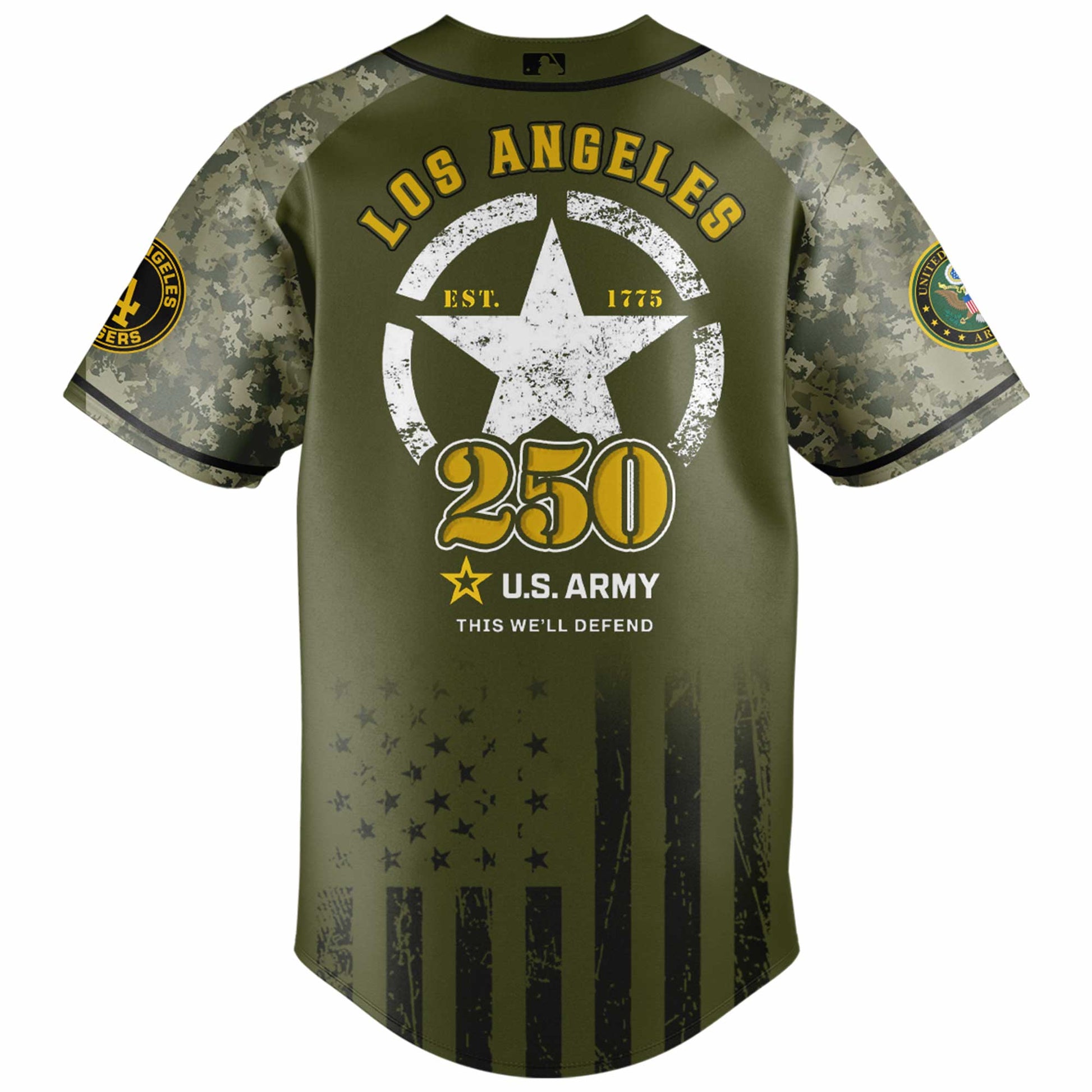Los Angeles Dodgers MLB x 250 U.S. ARMY Jersey 03
