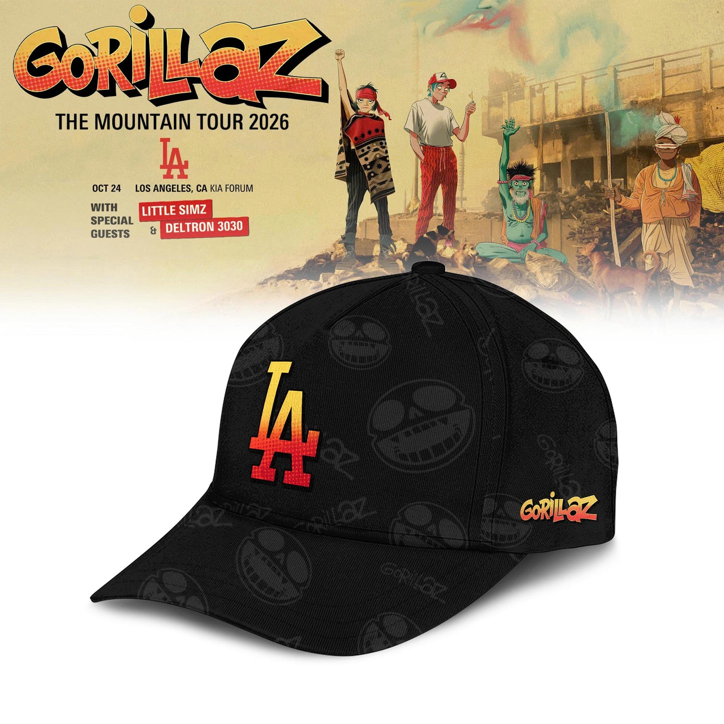 Los Angeles Dodgers x Gorillaz ‘The Mountain Tour 2026’ Limited Edition Jersey