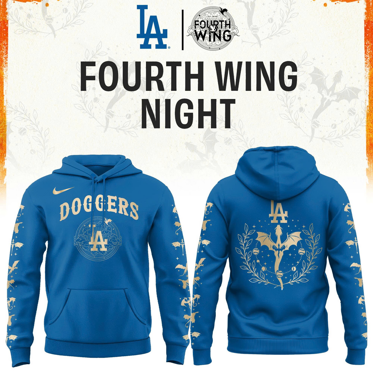 Los Angeles Dodgers Fourth Wings Night Limited Edition Hoodie| Cap | Jogger