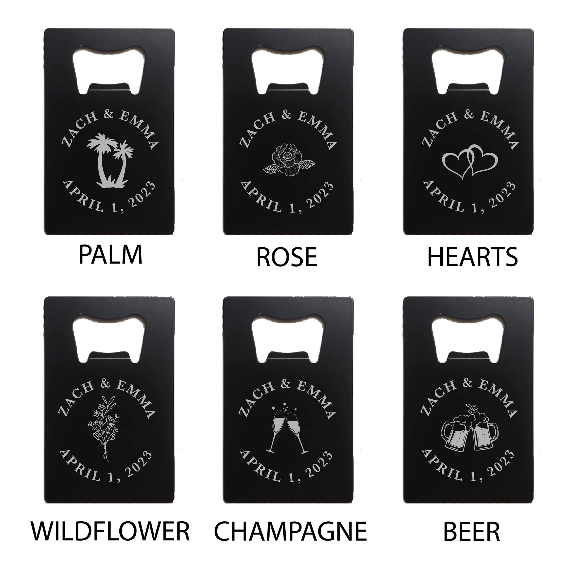 Bulk Wedding Favor, Engraved Bottle Opener, Wedding Guest Gifts, Card Beer Openers That Fit In Wallet Or Purse