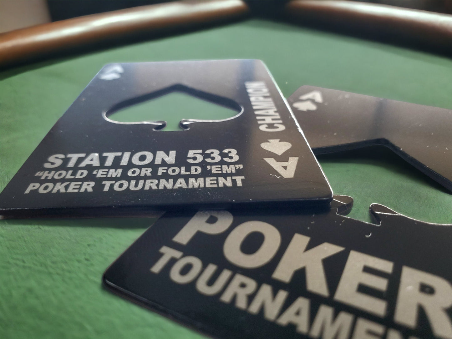 Poker Tournament Prize, Ace Of Spades Bottle Opener, Personalized Laser Engraving With Your Custom Text