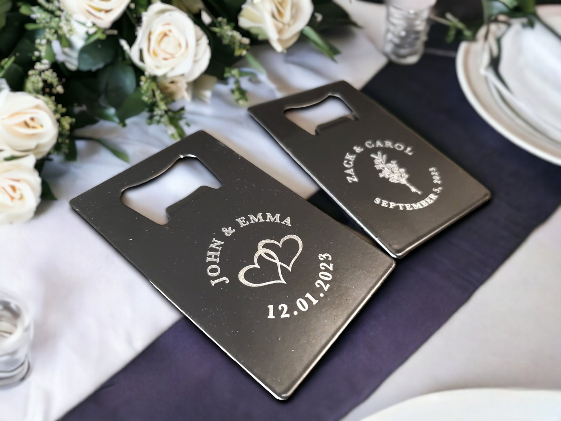 Bulk Wedding Favor, Engraved Bottle Opener, Wedding Guest Gifts, Card Beer Openers That Fit In Wallet Or Purse