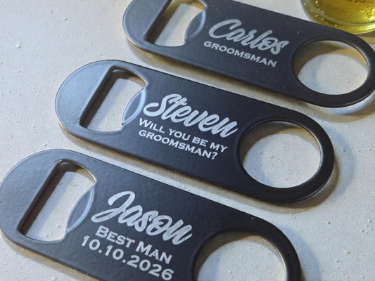 Groomsmen Keychain Bottle Opener, Custom Engraved Mini Keyring Bar Key Speed Popper Gift, Groomsman Proposal Gift, Best Man Asking Gifts