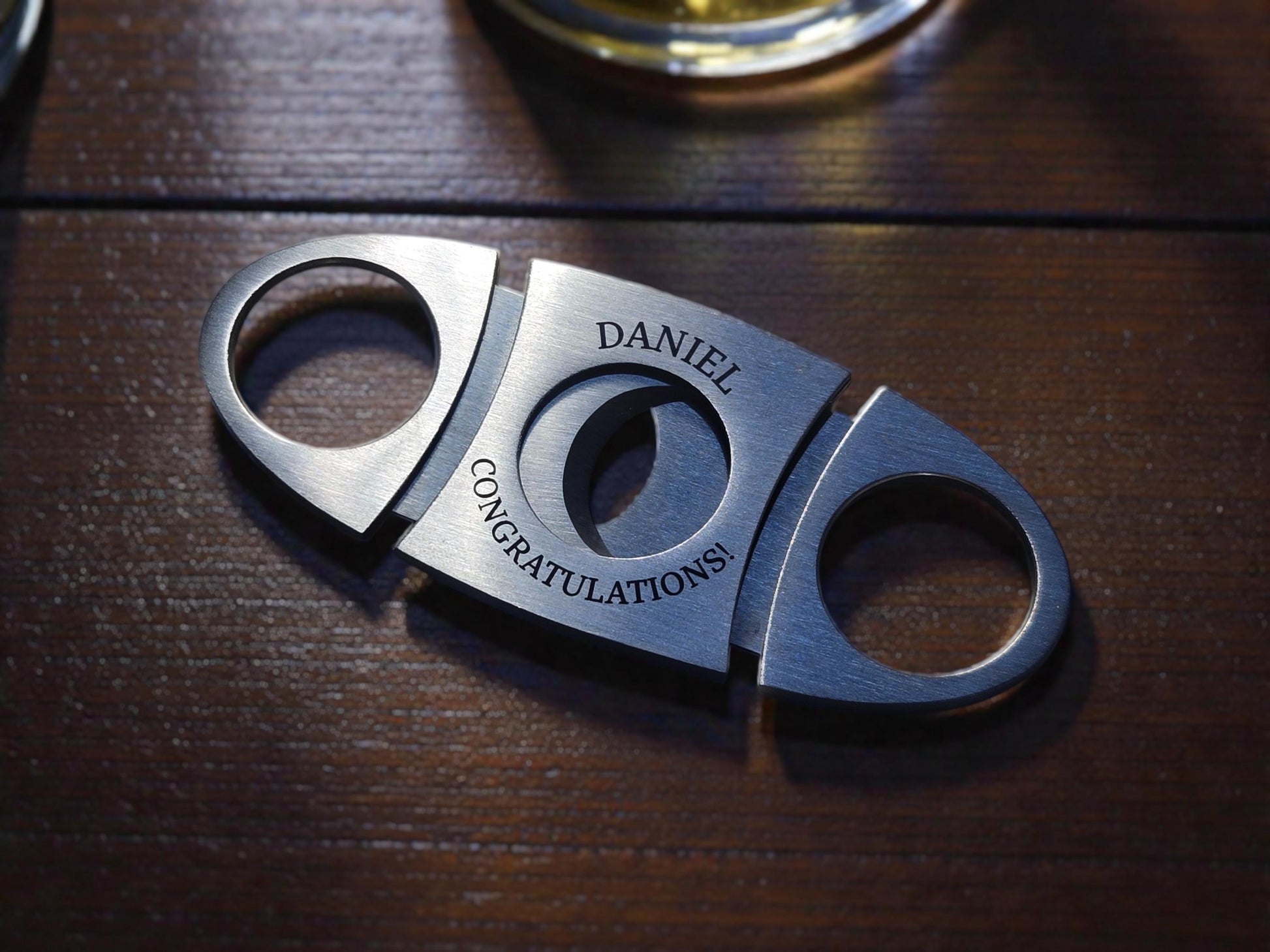 Personalized Congratulations Cigar Cutter, Custom Engraved Stainless Steel Guillotine Cigar Clipper, Milestone Celebration Gifts For Him