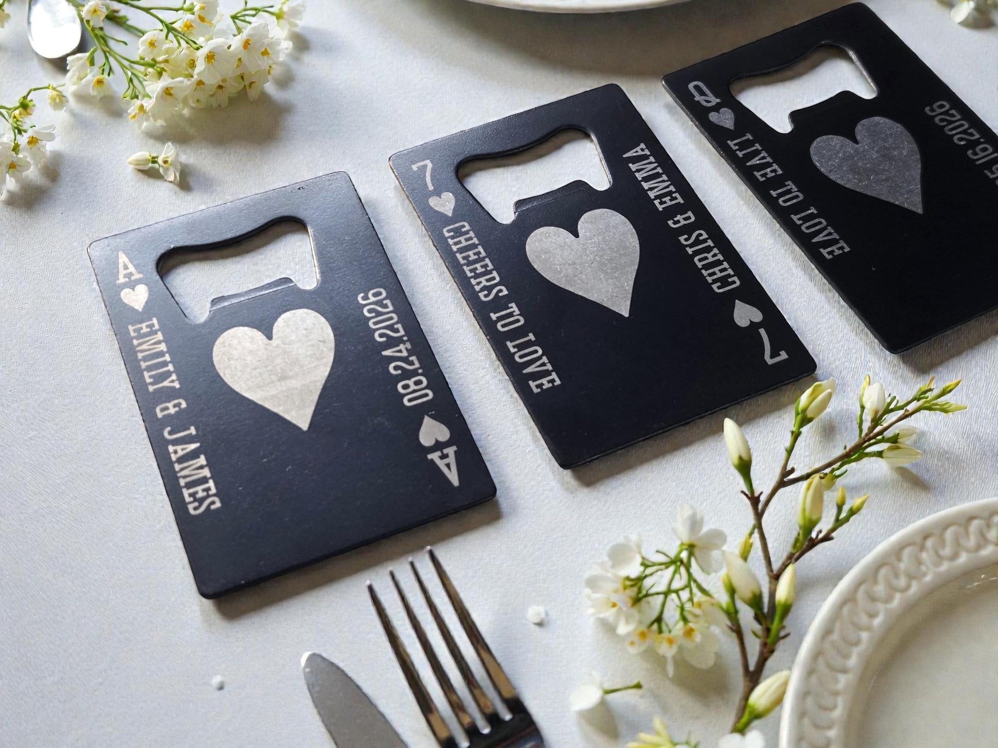 Magnetic Wedding Guest Favors, Unique Playing Card Magnet Bottle Openers, Personalized Bulk Wedding Favor