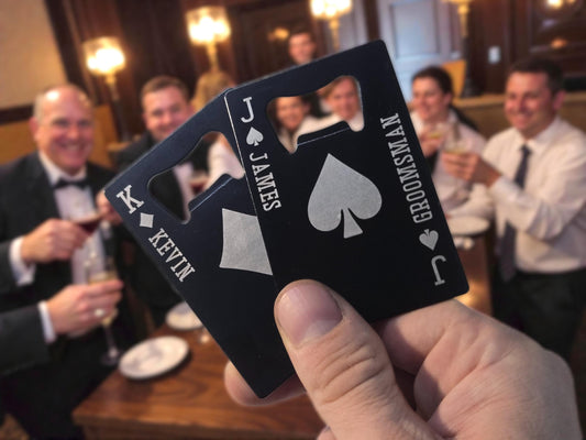 Custom Groomsman Bottle Opener, Playing Card Wallet Bottle Openers, Personalized Gifts For Groomsmen/Bestman