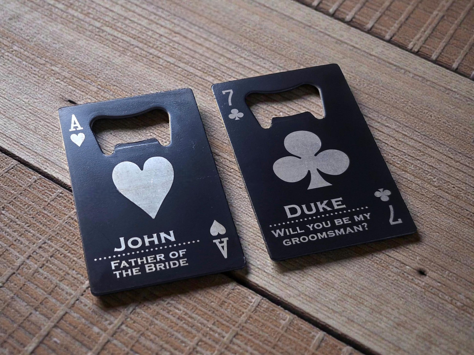 Custom Playing Card Bottle Opener, Wallet Beer Openers For Him, Personalized Poker Player Gifts