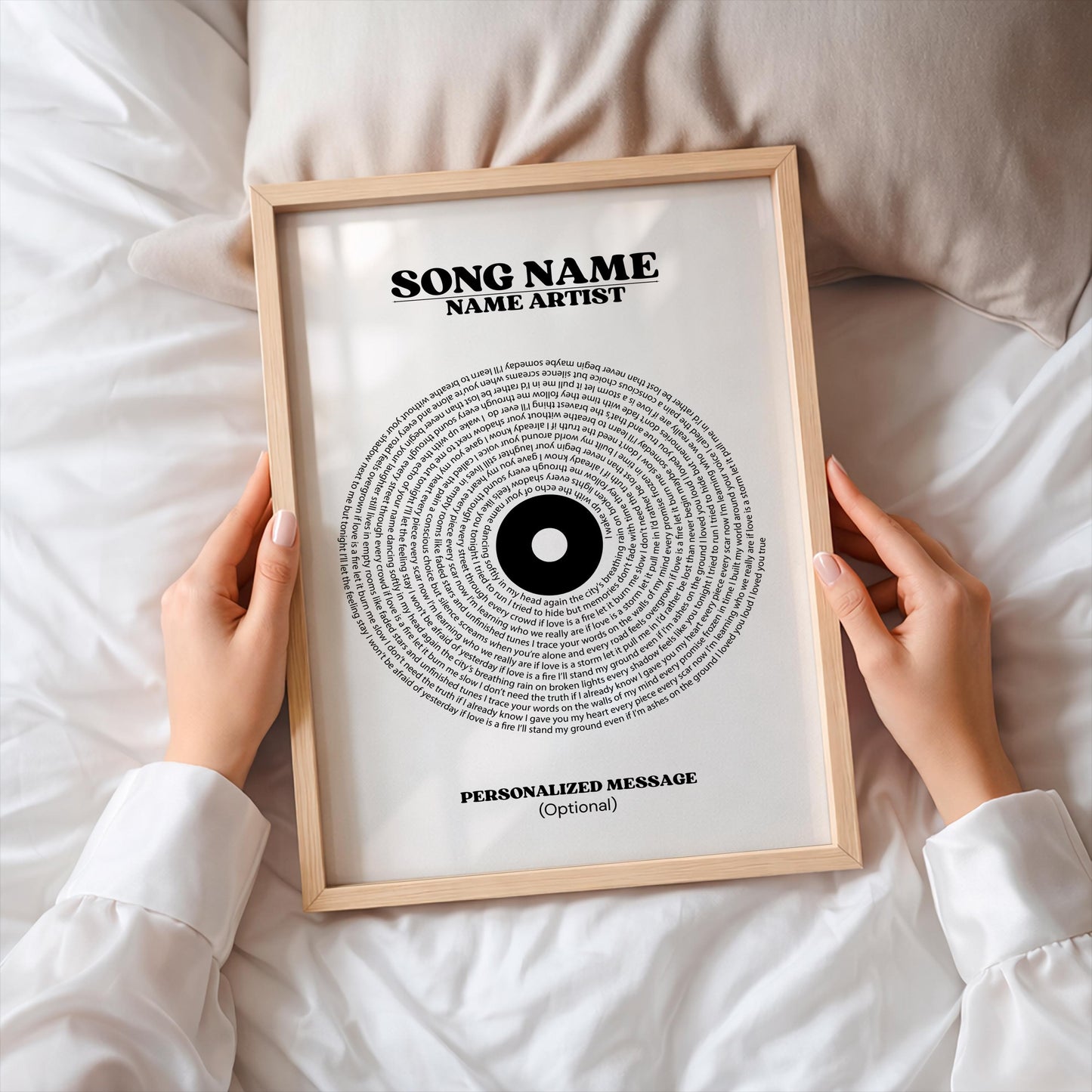 Song Lyrics Print, Custom Music Poster, Vinyl Wall Art, Minimalist Home Decor, Gift For Music Lovers, Anniversary Gift
