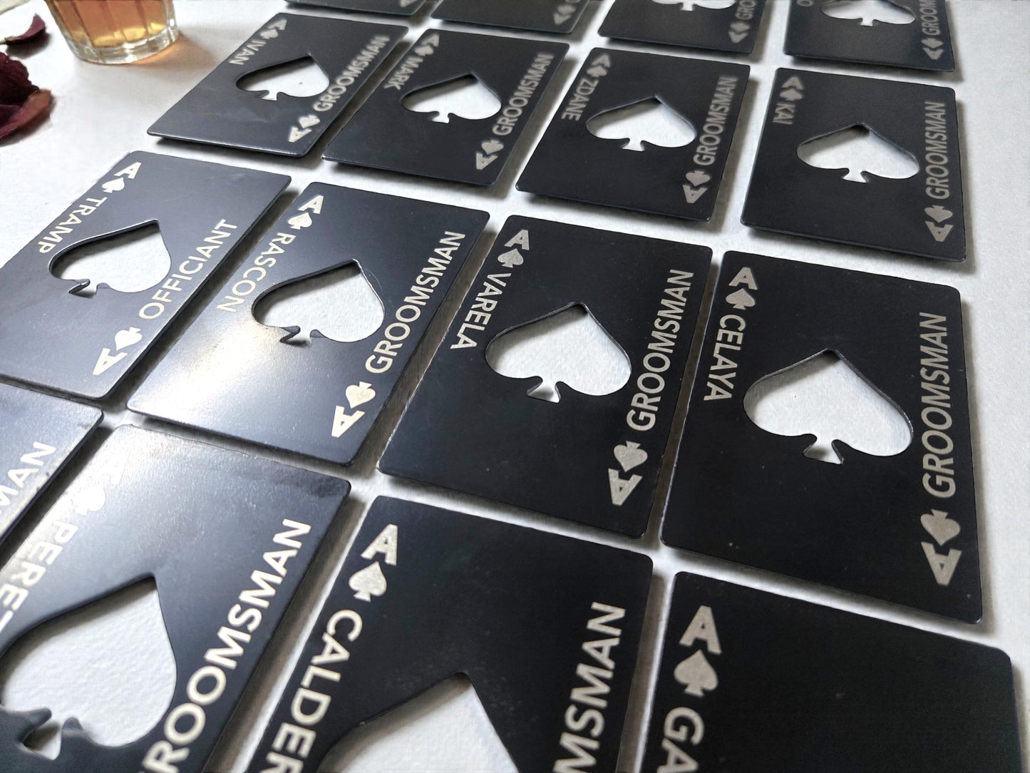 Personalized Ace of Spades Beer Opener, Engraved Card Bottle Opener, Personalized Gift For Poker Player, Groomsmen, Husband, Fits In Wallet