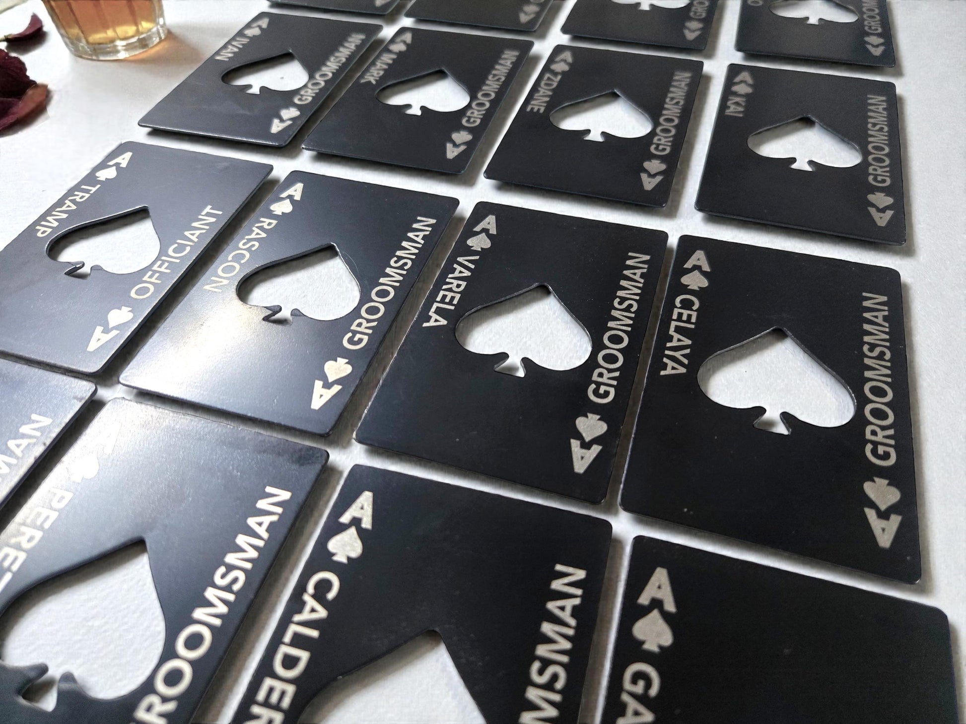 Personalized Ace of Spades Beer Opener, Engraved Card Bottle Opener, Personalized Gift For Poker Player, Groomsmen, Husband, Fits In Wallet