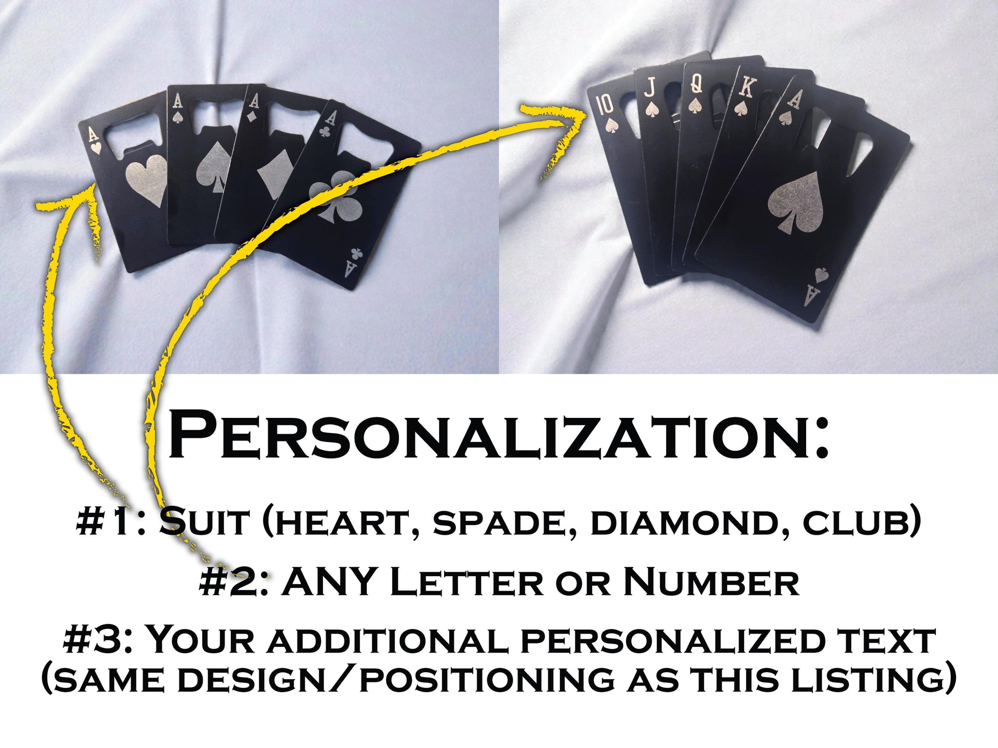 Personalized Bottle Opener For Him, Playing Card Wallet Beer Openers, Custom Poker Player Gifts