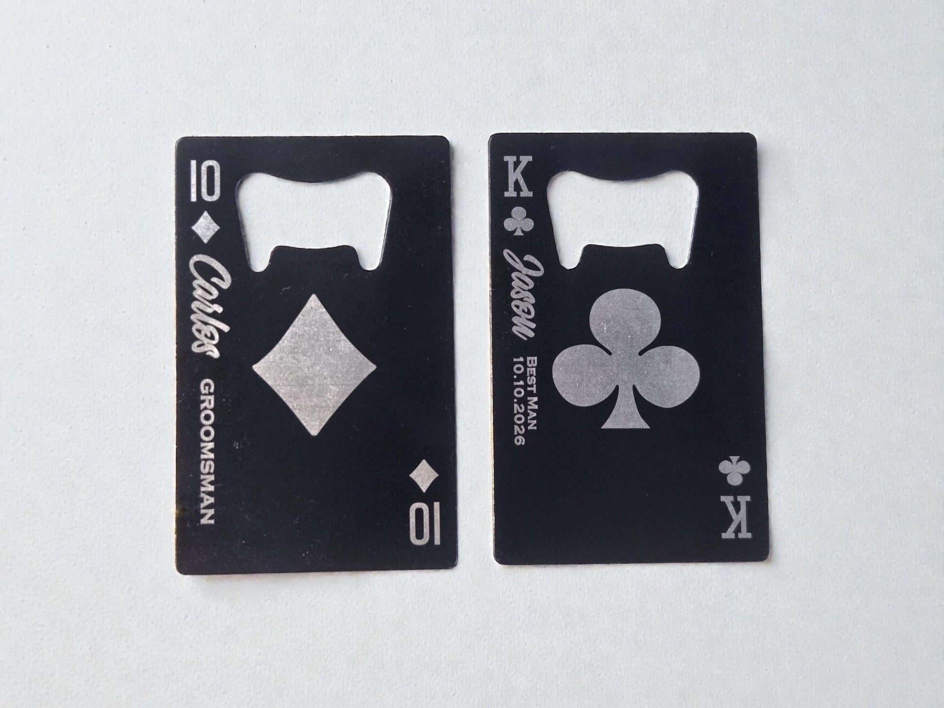 Personalized Groomsman Bottle Openers, Playing Card Wallet Bottle Opener, Custom Gifts For Groomsmen/Bestman
