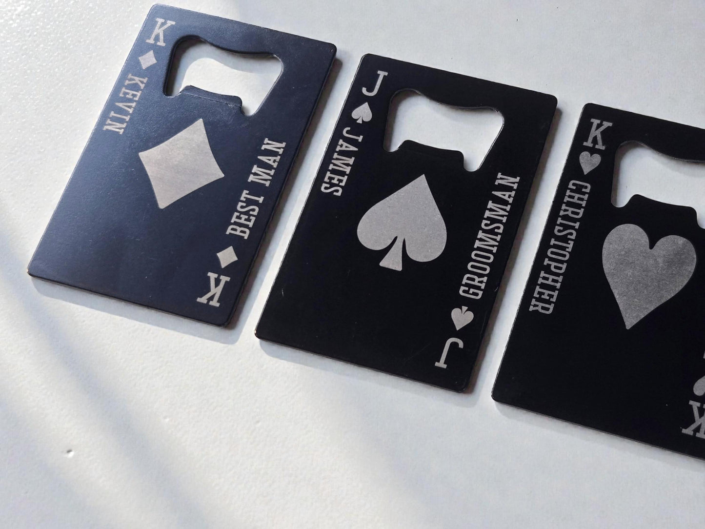 Custom Groomsman Bottle Opener, Playing Card Wallet Bottle Openers, Personalized Gifts For Groomsmen/Bestman