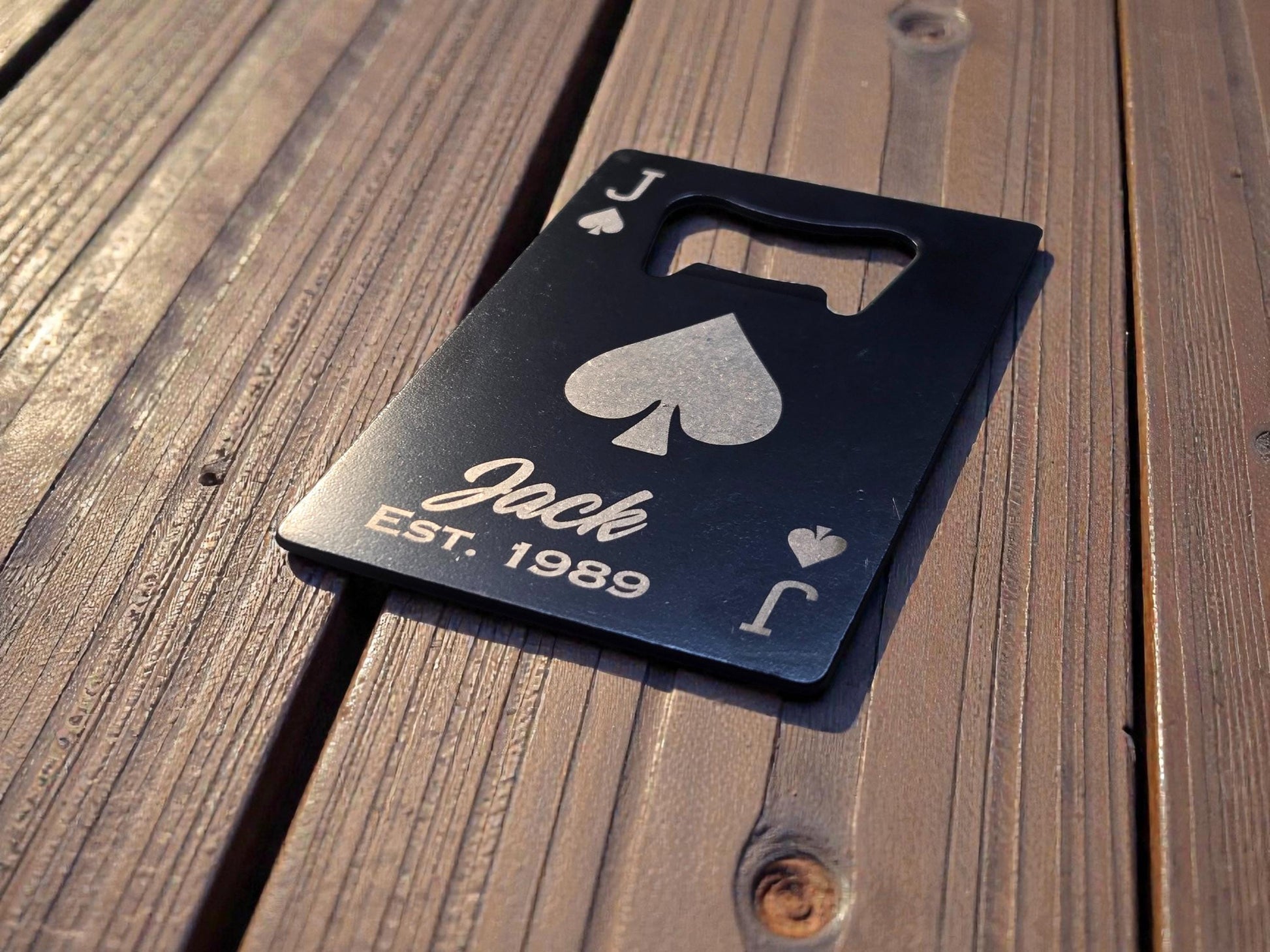 Personalized Bottle Opener For Him, Playing Card Wallet Beer Openers, Custom Poker Player Gifts