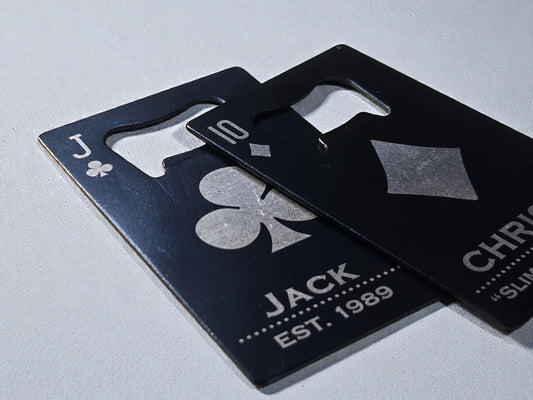 Magnetic Playing Card Bottle Opener, Magnet Beer Openers For Him, Personalized Poker Player Gifts