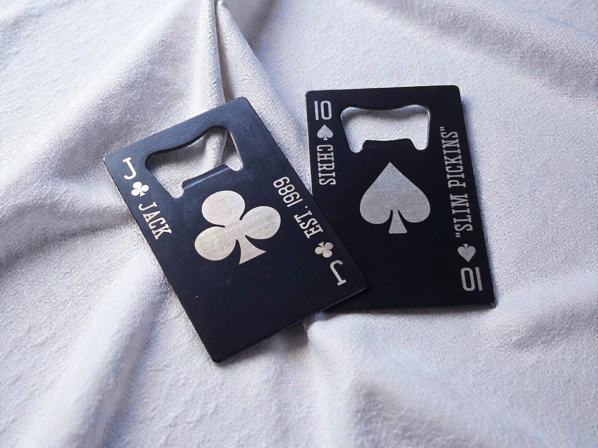 Personalized Playing Card Bottle Opener, Wallet Beer Openers For Him, Custom Poker Player Gifts