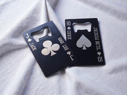 Personalized Playing Card Bottle Opener, Wallet Beer Openers For Him, Custom Poker Player Gifts