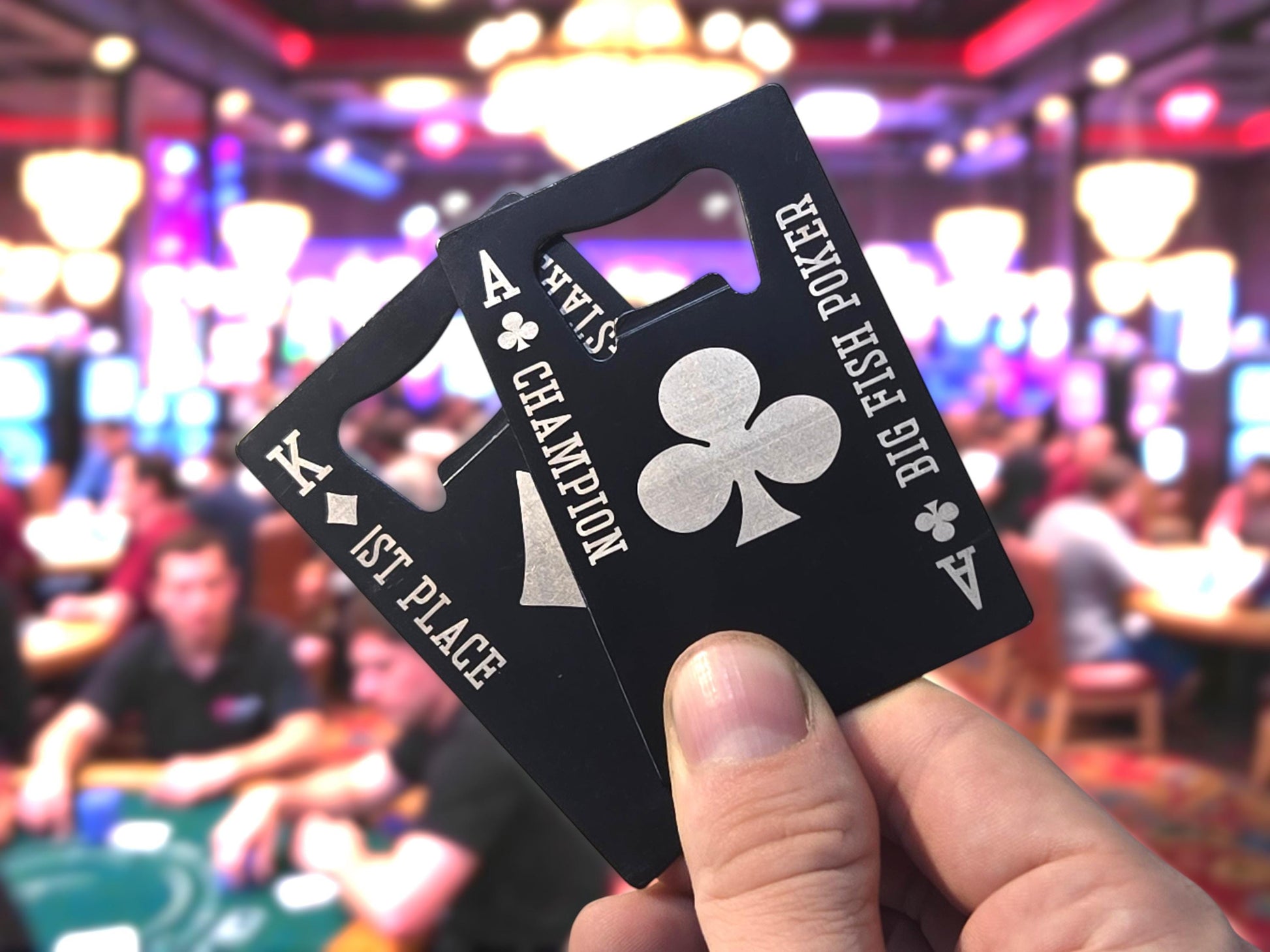 Magnetic Poker Tournament Prizes, Playing Card Magnet Beer Openers, Poker Night Personalized Bottle Opener