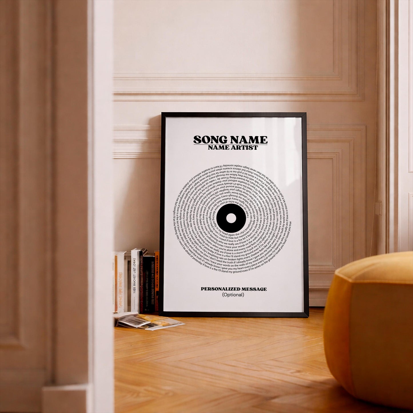 Custom Music Poster With Song, Personalized Print With Music Text, Customizable Music Gift, Anniversary Gift, Music Gift"