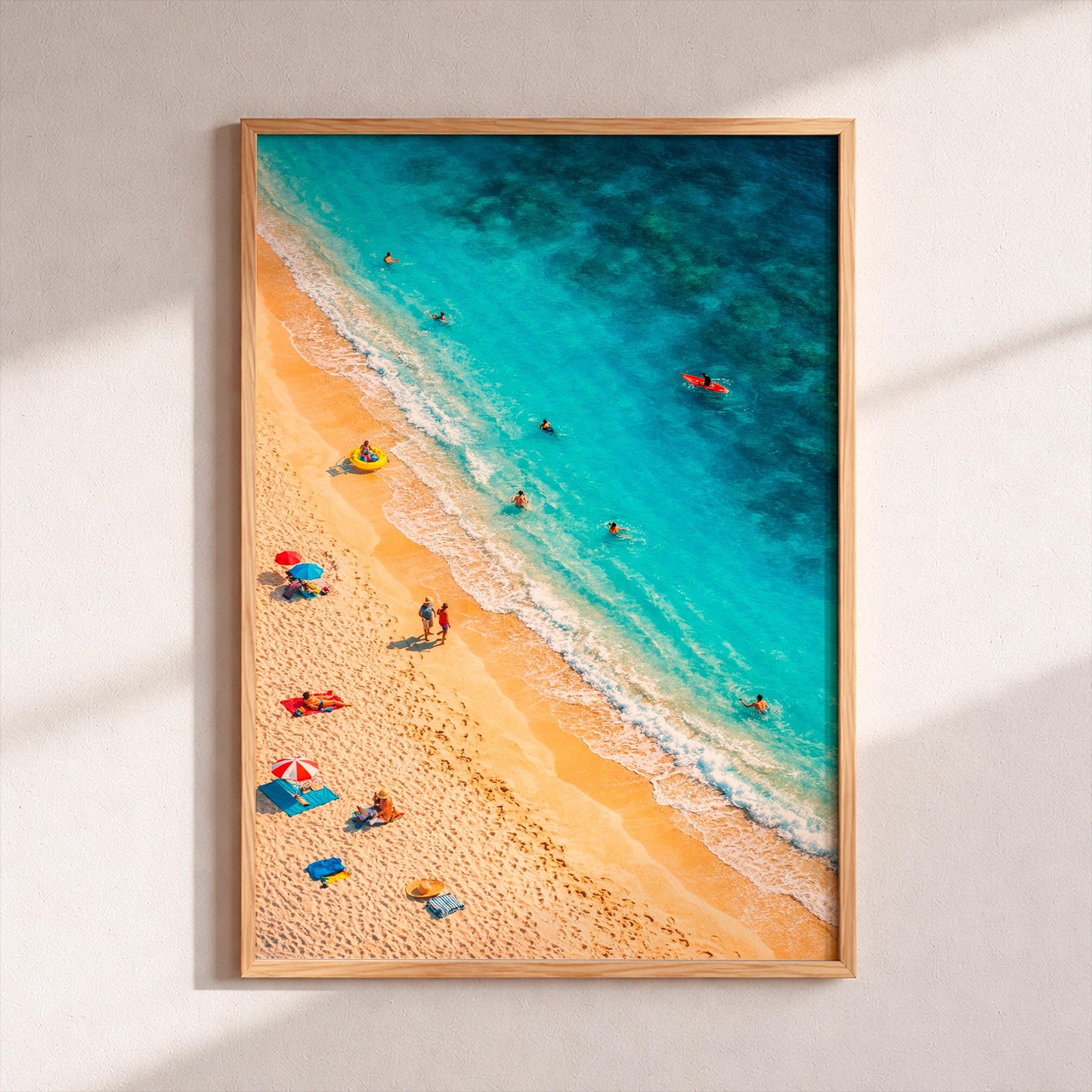 Coastal Ocean Art Print, Sea View Wall Decor, Blue Water Beach Artwork, Summer Beach Illustration, Coastal Vibes Decor, Nautical Wall Print