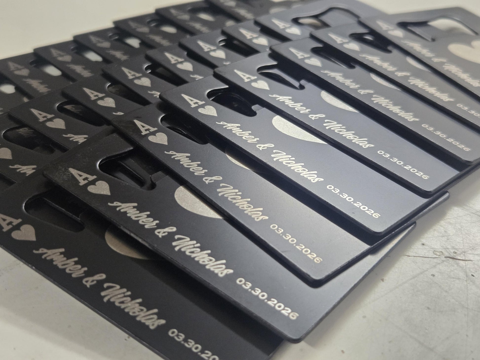 Magnetic Wedding Favors, Personalized Playing Card Magnet Bottle Openers, Custom Bulk Wedding Guest Favor