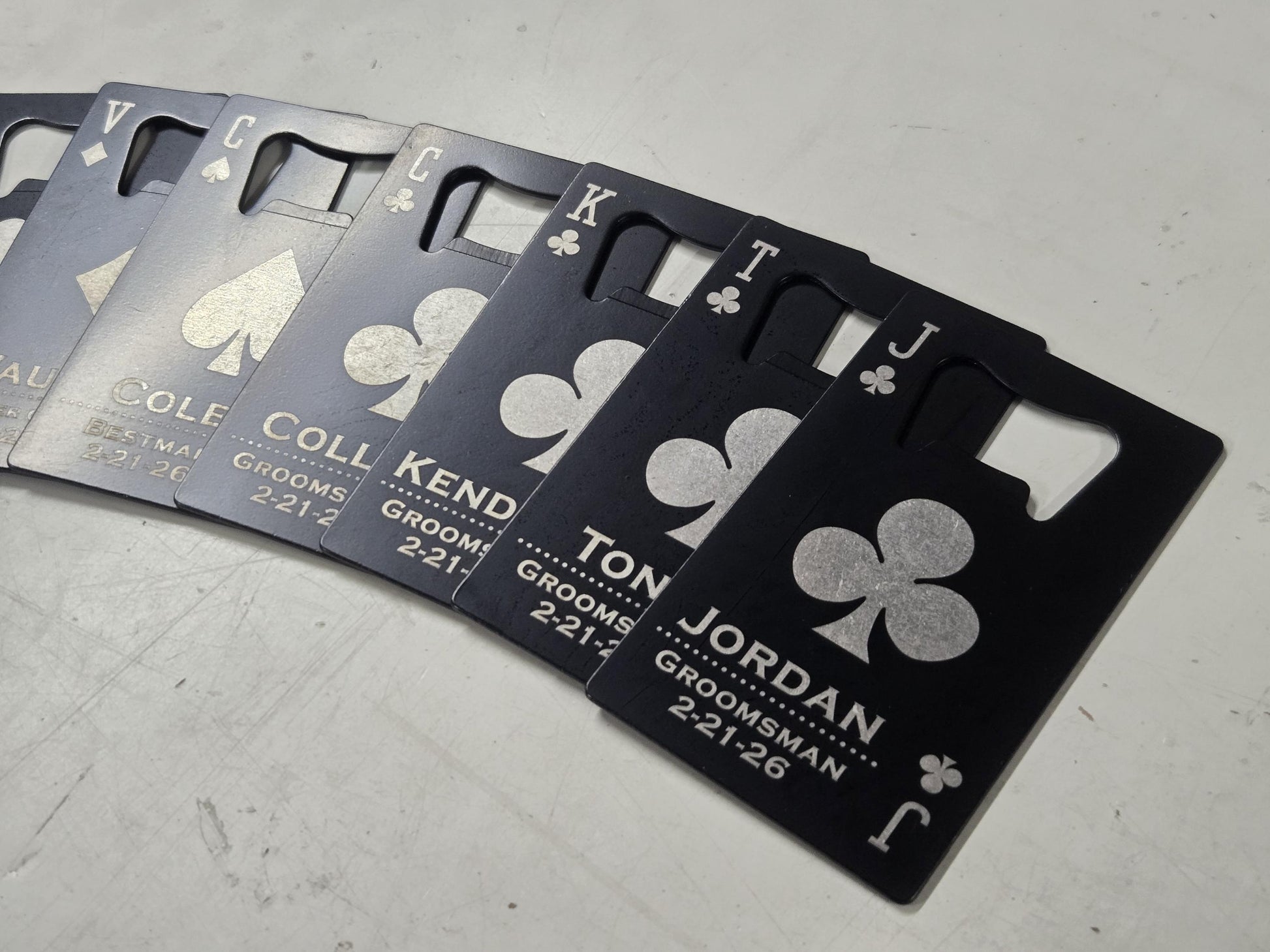 Personalized Groomsman Bottle Opener, Playing Card Wallet Bottle Openers, Custom Gifts For Groomsmen/Bestman