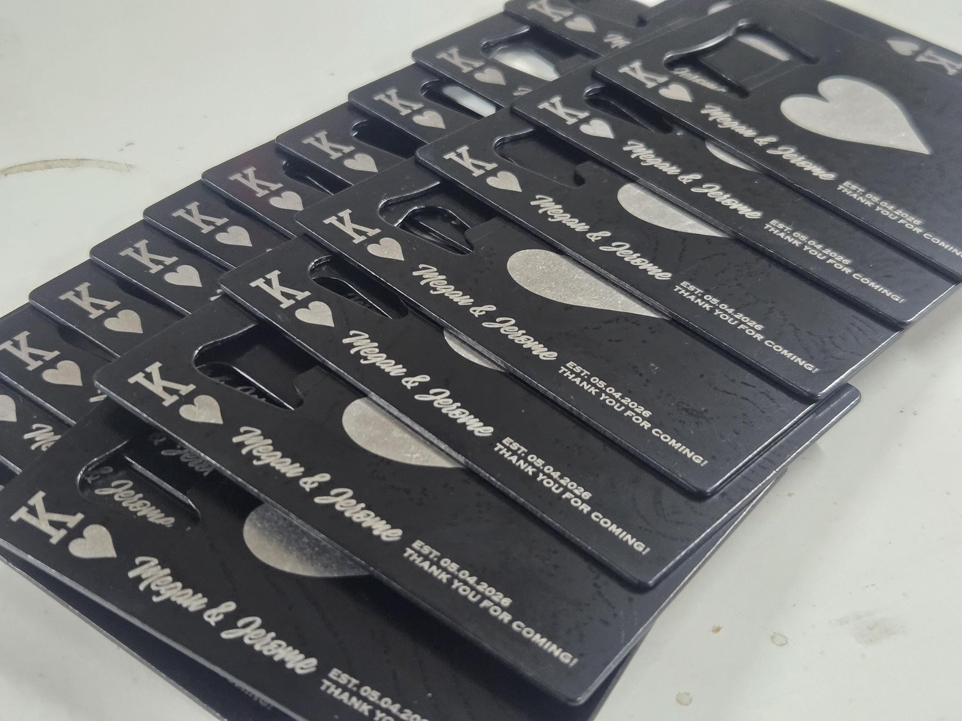 Magnetic Wedding Favors, Personalized Playing Card Magnet Bottle Openers, Custom Bulk Wedding Guest Favor
