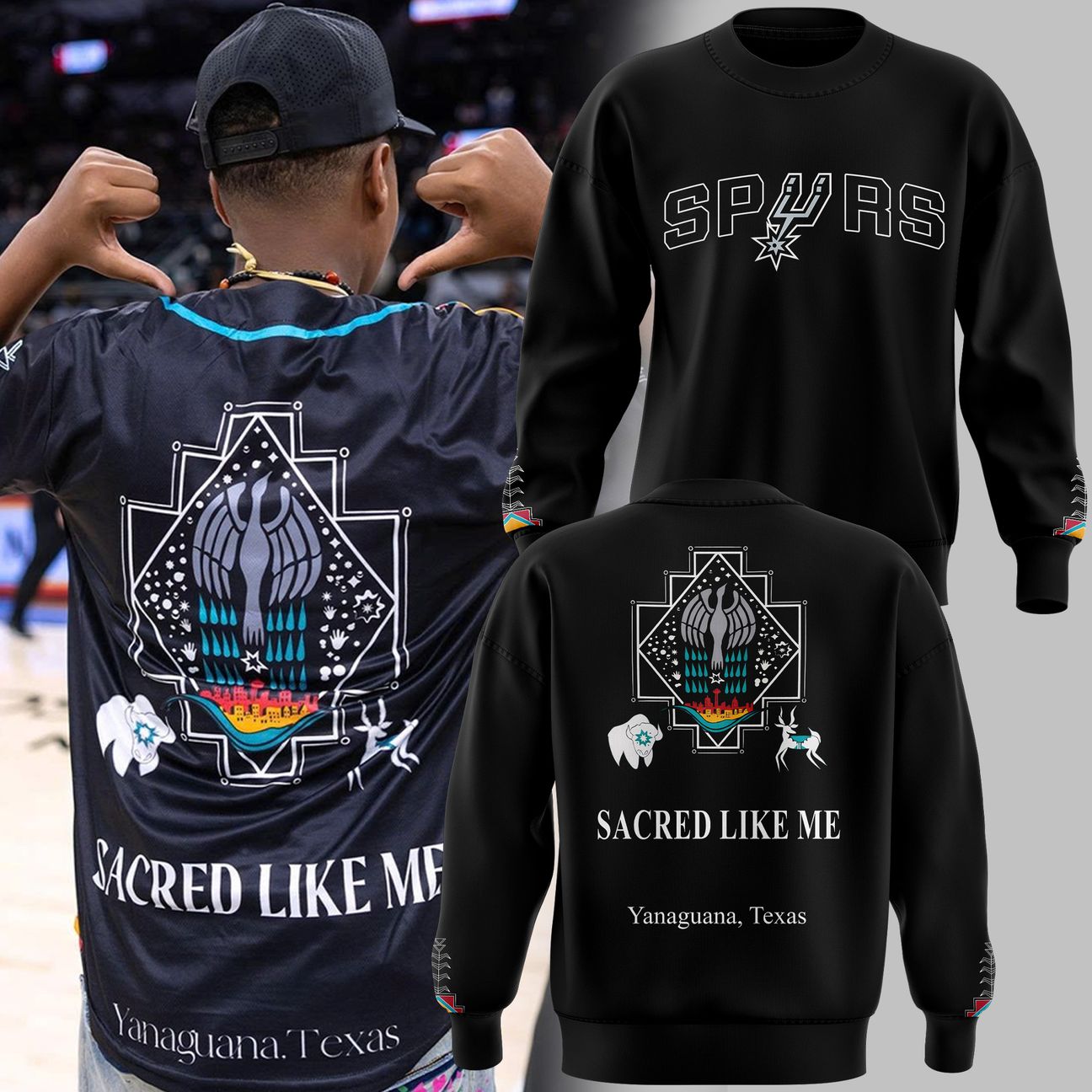 Exclusive 2026 Sweatshirt Native American Heritage Night for fans San Antonio Spurs!