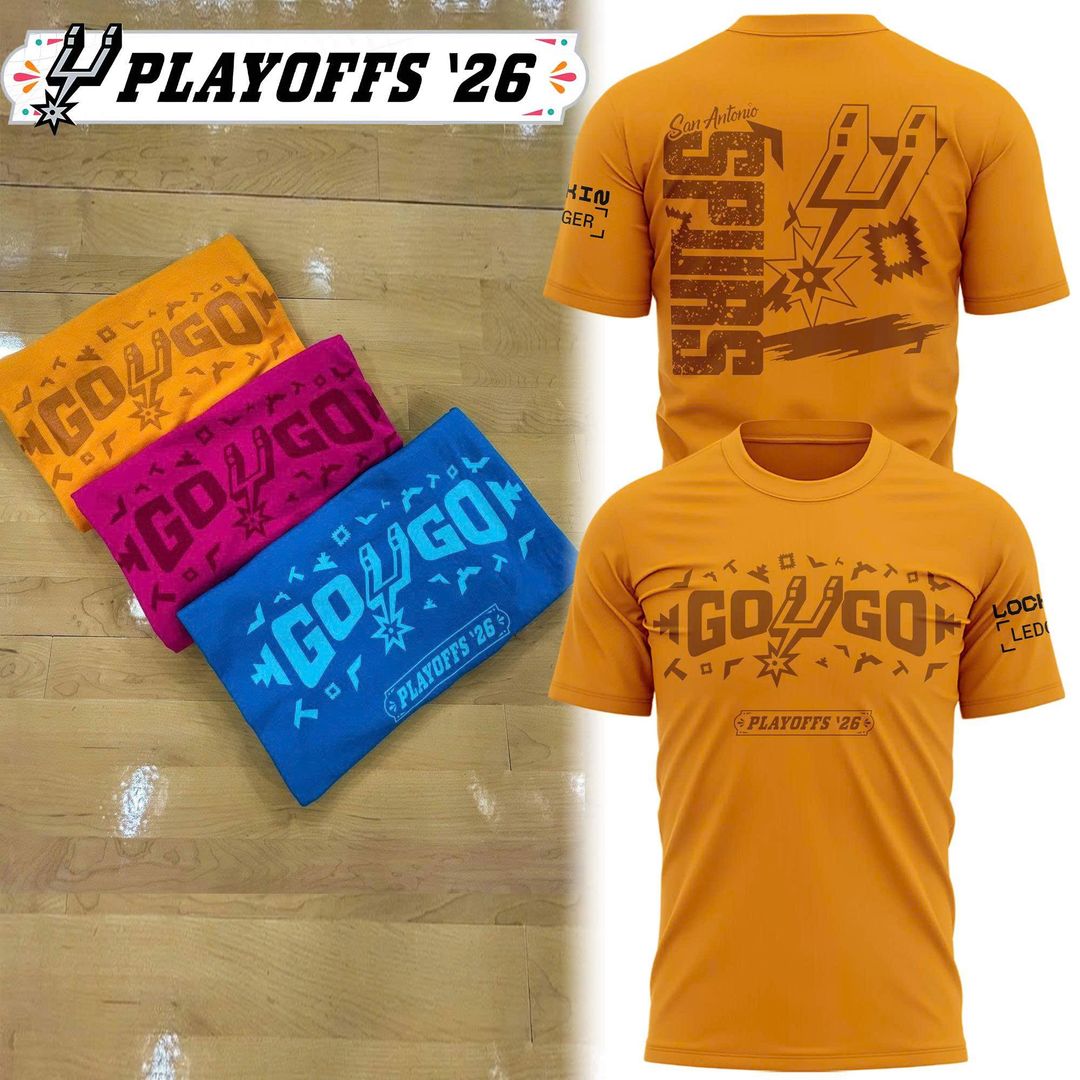 San Antonio Spurs Stadium 2026 Playoff T-Shirt - Orange