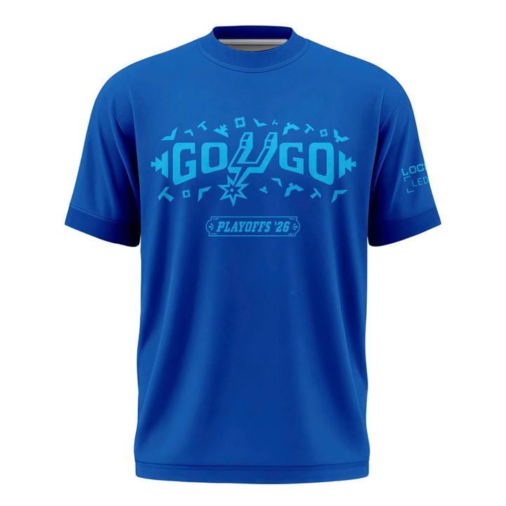 San Antonio Spurs Shop Playoffs Blue T-Shirt