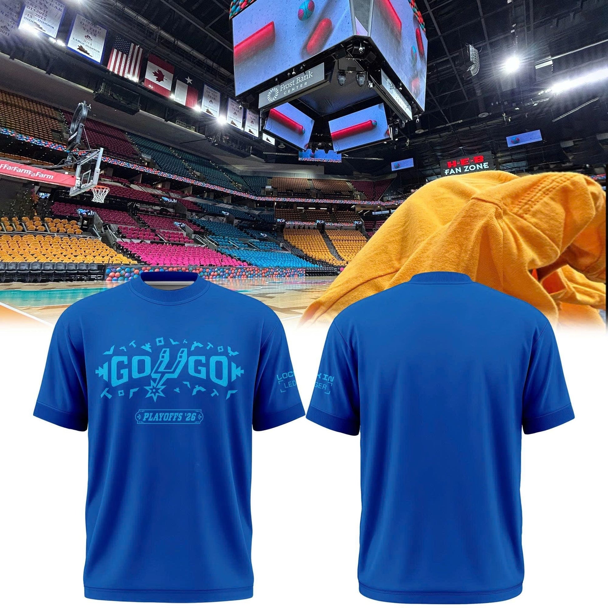 San Antonio Spurs Shop Playoffs Blue T-Shirt