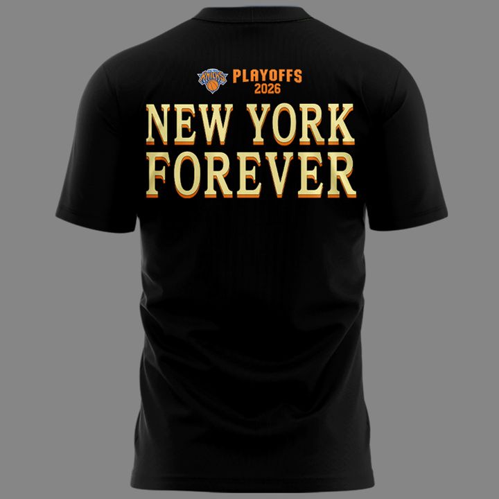 Exclusive 2026 T-Shirt Black NEW YORK KNICKS Playoffs Round 2 Game 1