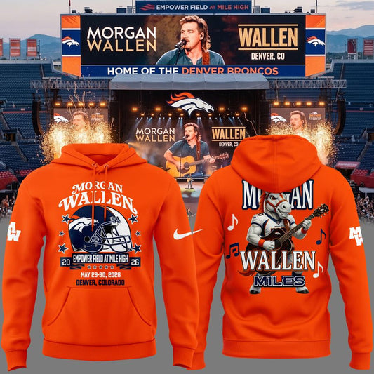 Exclusive Morgan Wallen x Denver Broncos - Still The Problem Tour 2026 Country Music Hoodie